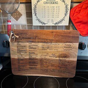 Personalized Engraved Handwriting Cutting Board